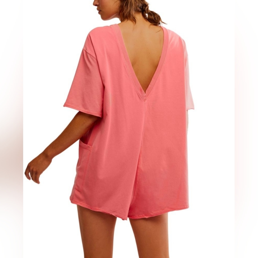 Free People Hibiscus Hot Shot Tee Romper Size XL - Picture 6 of 6